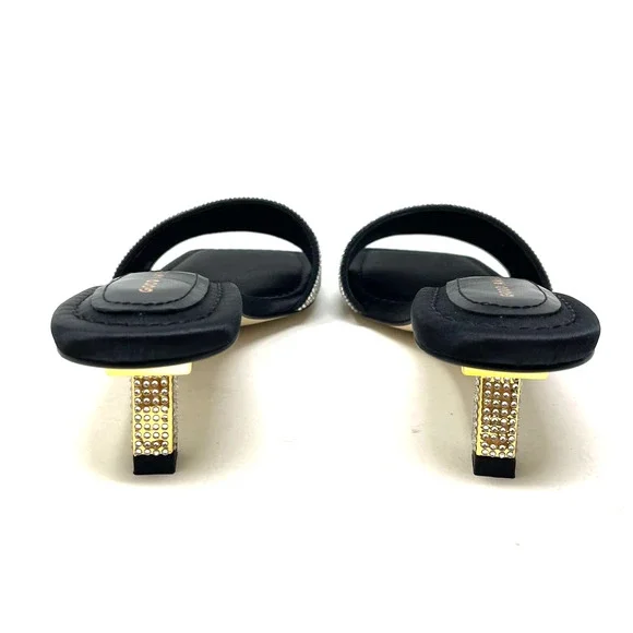 Good American Kickstand Slide Sandal Mules Black Diamond Size 8.5 GA117KD - Picture 10 of 12